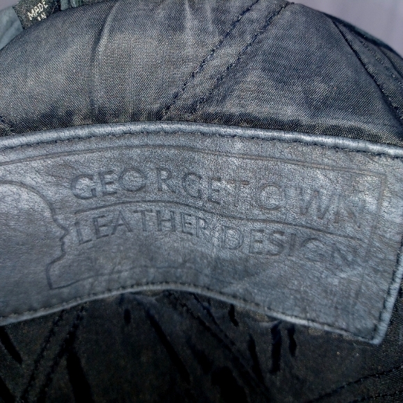 Vintage Men's Georgetown Black Leather Bomber Jacket Size L $60 - Picture 5 of 5